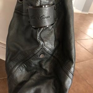 Gunmetal Kenneth Cole leather handbag